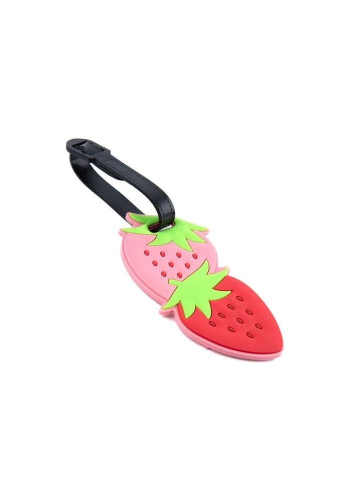 DAISO Strawberry Travel Name Tag - Pink